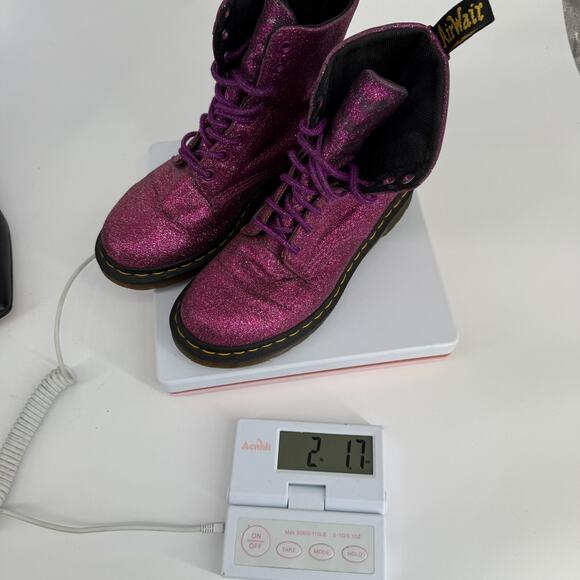 Dr Martens 1460 Pascal Glitter Rare Ankle Sparkly Disco Boots US 6 UK 4 EU 37 - Picture 9 of 9